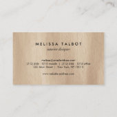 deurklopper Logo op Bleke Woodgrain Visitekaartje (Achterkant)