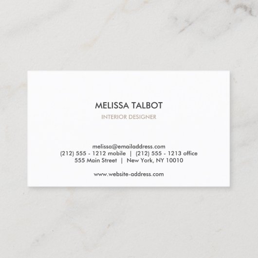  Deurklopper Logo op Wit Visitekaartje (Achterkant)