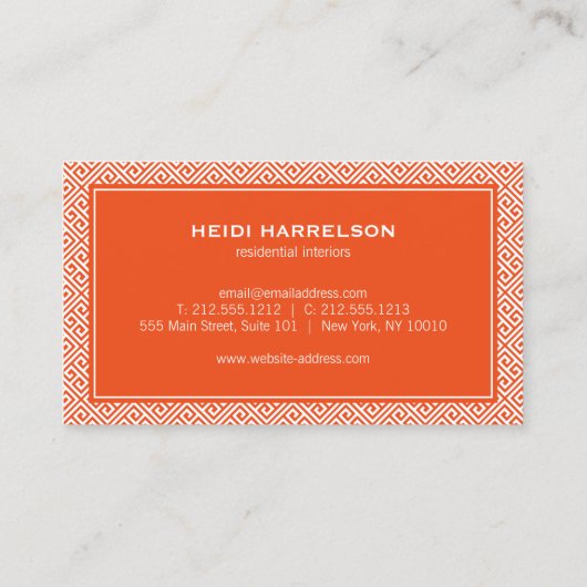  deurklopper Logo Oranje rand Visitekaartje (Achterkant)