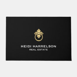  deurklopper Logo Realtor Goud/Zwart Deurmat