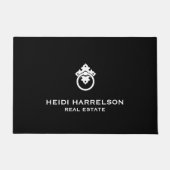  deurklopper Logo Realtor Zwart Deurmat (Voorkant)