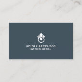  deurklopper Logo Slate Blue Realtor Visitekaartje (Voorkant)