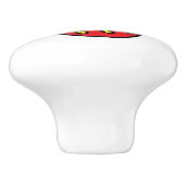 Deurknop Aardbei Keramische Knop (Zijkant)