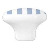 Deurknop Blauw & Wit Stripe Keramische Knop (Zijkant)