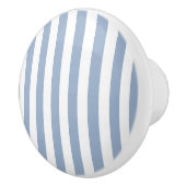 Deurknop Blauw & Wit Stripe Keramische Knop (Rechts)