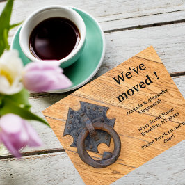  deurknop die we verplaatst hebben aankondigingskaart