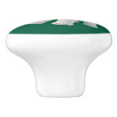 Deurknop Groene Witte Olifant Keramische Knop (Zijkant)