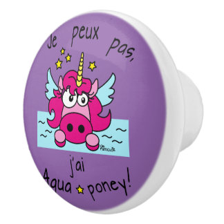 Deurknop "Licorne, Aquaponey" Keramische Knop