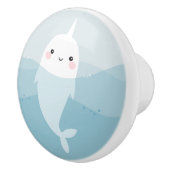 Deurknop voor Narwhal en golven Keramische Knop (Rechts)