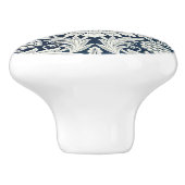 Deurknoppen - Blauw Wit Zonnebloem en Wijnstokken Keramische Knop (Zijkant)