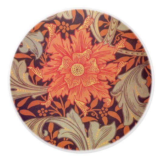 Deurknoppen - Marigold William Morris Design Keramische Knop (Voorkant)
