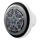 deurknoppen: Silver Pentacle Keramische Knop (Rechts)