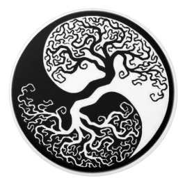 deurknoppen: Yin yang Keramische Knop