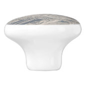 deurkruk, boten van visserij in de sneeuw keramische knop (Zijkant)