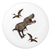 Deurkruk Dinosaurus  Keramische Knop (Voorkant)