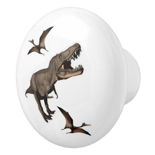 Deurkruk Dinosaurus  Keramische Knop (Rechts)