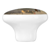 Deurkruk, foto boten van visserij keramische knop (Zijkant)