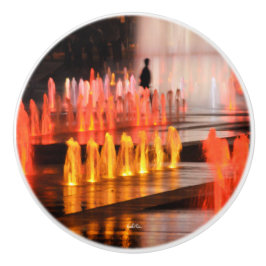 Deurkruk, foto, silhouet man keramische knop