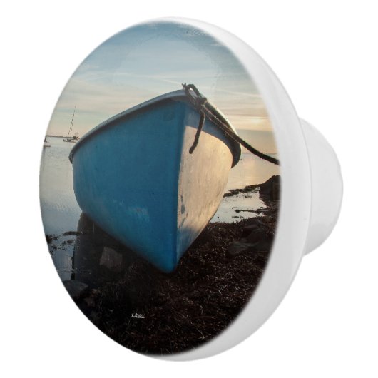 Deurkruk, foto van een boot keramische knop (Rechts)