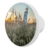 deurkruk, foto van een groot licht in velden keramische knop (Rechts)