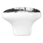 Deurkruk, foto van stad de nacht keramische knop (Zijkant)