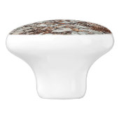 Deurkruk, inukshuk foto keramische knop (Zijkant)