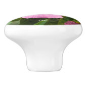 deurkruk roze bloem keramische knop (Zijkant)