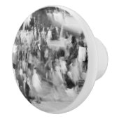 deurkruk, zwart-wit abstracte foto keramische knop (Rechts)