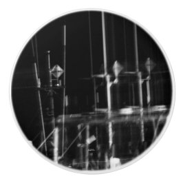 Deurkruk, zwart-wit foto keramische knop