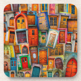 deurkunstdeur collage Unique Onderzetter