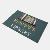 Deurmat - Bibliotheek - Gepersonaliseerd - Naam to (Schuin)