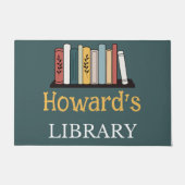 Deurmat - Bibliotheek - Gepersonaliseerd - Naam to (Voorkant)