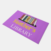 Deurmat - Bibliotheek - Gepersonaliseerd - Naam to (Schuin)