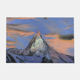 Deurmat - "De Matterhorn bij zonsondergang"