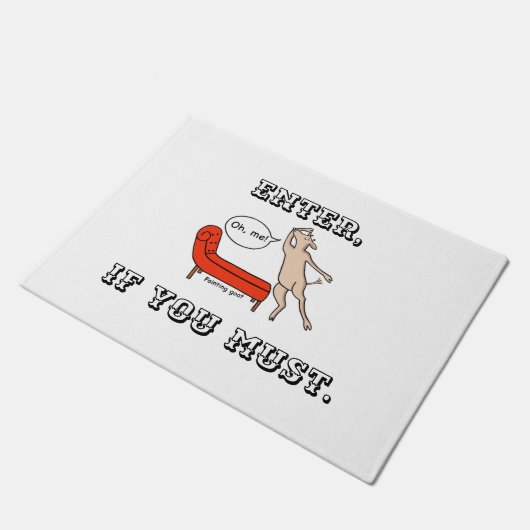 Deurmat, flauwvallende geit deurmat (Schuin)