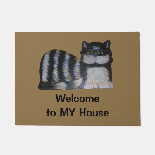 Deurmat - gestript kleed in mijn huis (Voorkant)