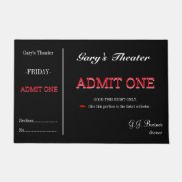 Deurmat Home Bioscoop TV Kamer Ticket Tapijt