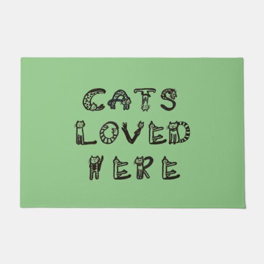 Deurmat - Katten worden hier bemind (Voorkant)