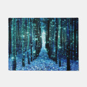 Deurmat: Magische Bos Turquoise Blauwgroen Deurmat (Voorkant)