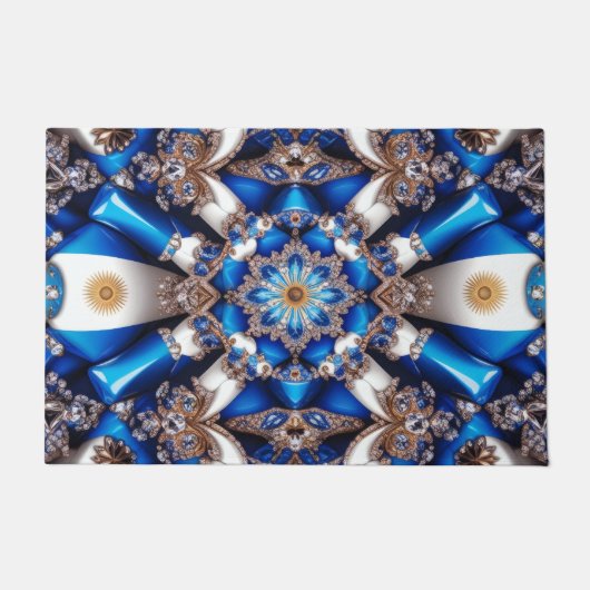 Deurmat met Argentijnse kleuren ontwerp (Voorkant)
