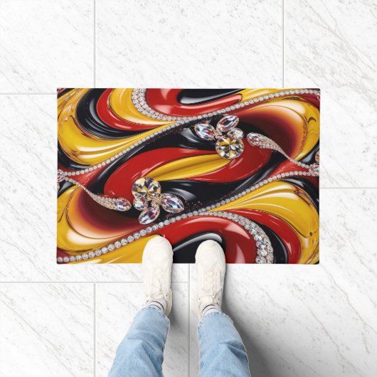 Deurmat met Belgisch Kleuren ontwerp (Binnen)