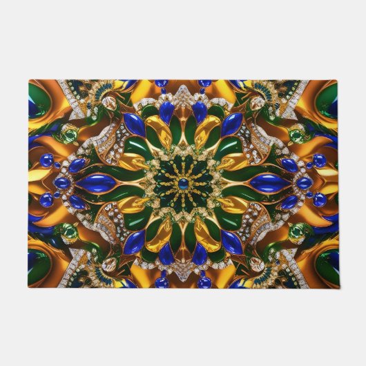 Deurmat met Brazilië Kleuren ontwerp (Voorkant)