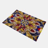 Deurmat met Colombiaanse kleuren ontwerp (Schuin)