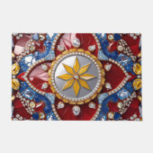 Deurmat met Colombiaanse kleuren ontwerp (Voorkant)