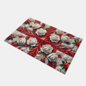 Deurmat met Engels Rozen ontwerp (Schuin)