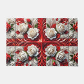 Deurmat met Engels Rozen ontwerp (Voorkant)