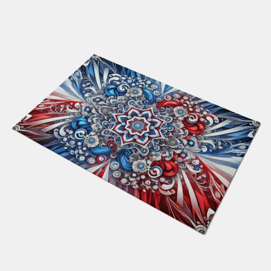 Deurmat met Frans Kleuren ontwerp (Schuin)