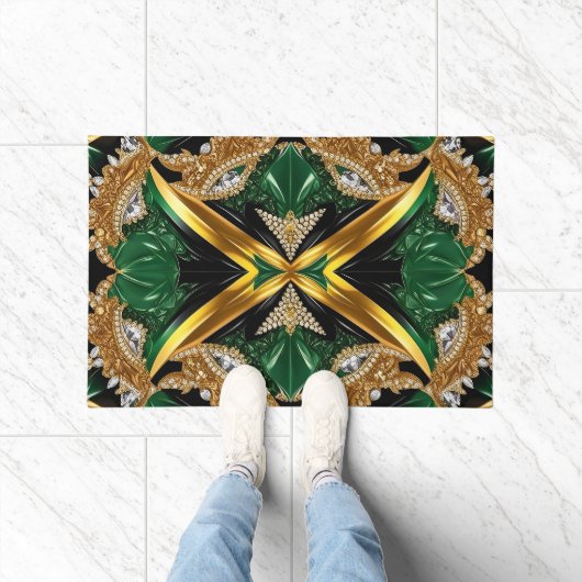 Deurmat met Jamaica Kleuren ontwerp (Binnen)