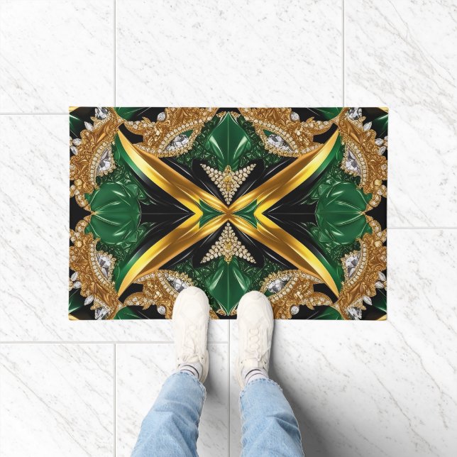 Deurmat met Jamaica Kleuren ontwerp (Binnen)
