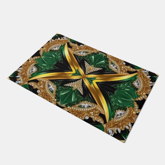 Deurmat met Jamaica Kleuren ontwerp (Schuin)